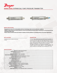 Thumbnail of document Data Sheet - IS626 Intrinisically Safe Pressure Transmitter